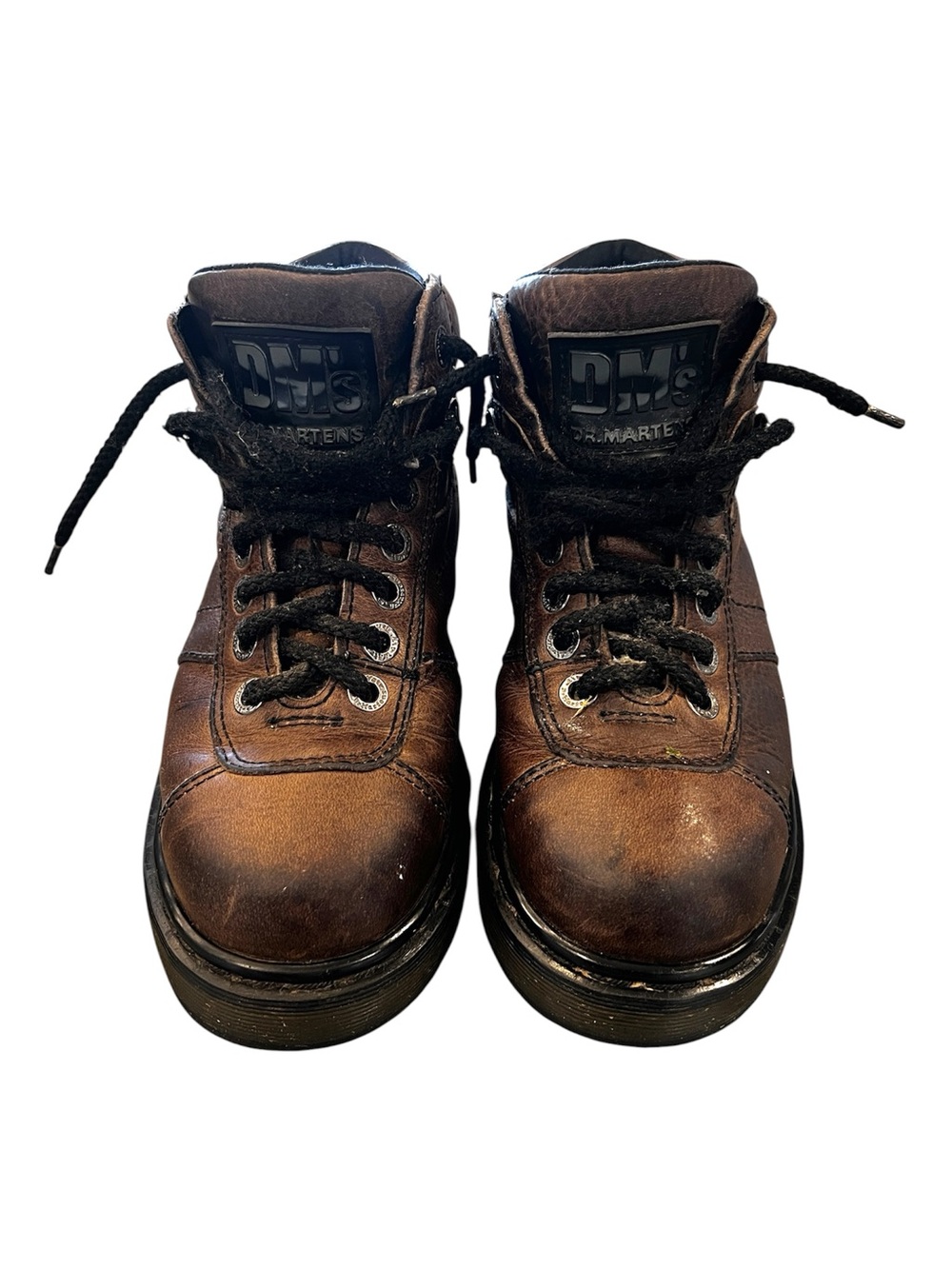 Dr. Martens Men’s Brown Leather Lace-Up Work Boots